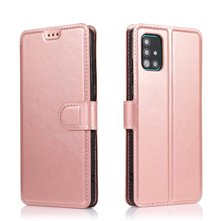 For Samsung Galaxy A51 Calf Texture Magnetic Buckle Horizontal Flip Leather Case with Holder & Card Slots & Wallet & Photo Frame