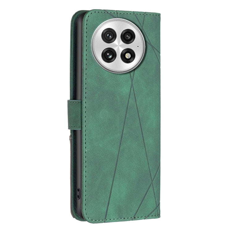 For OnePlus 13 BF05 Magnetic Buckle Rhombus Texture Leather Phone Case