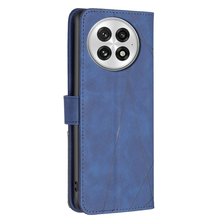 For OnePlus 13 BF05 Magnetic Buckle Rhombus Texture Leather Phone Case