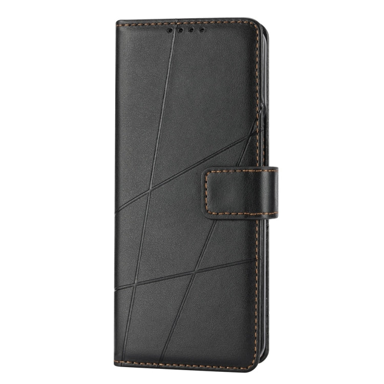 For Samsung Galaxy Z Fold6 PU Genuine Leather Texture Embossed Line Phone Case