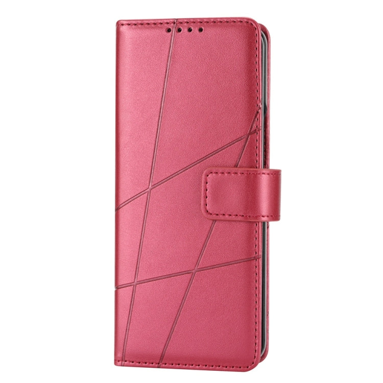For Samsung Galaxy Z Fold6 PU Genuine Leather Texture Embossed Line Phone Case