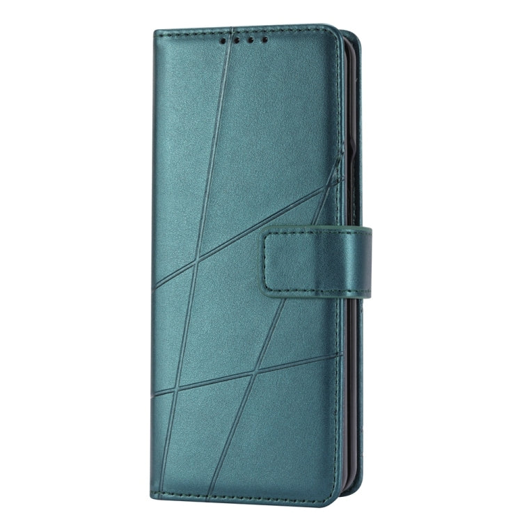 For Samsung Galaxy Z Fold6 PU Genuine Leather Texture Embossed Line Phone Case