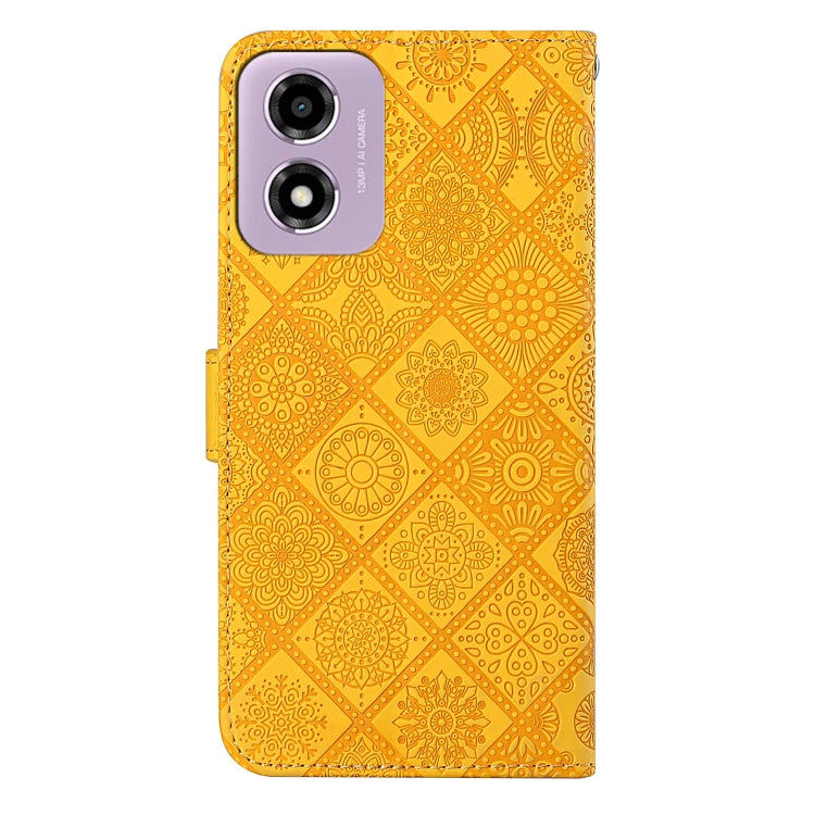 For Motorola Moto E14 Ethnic Style Embossed Pattern Leather Phone Case