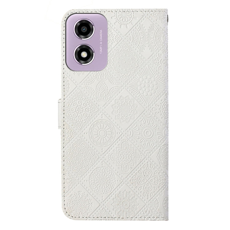 For Motorola Moto E14 Ethnic Style Embossed Pattern Leather Phone Case