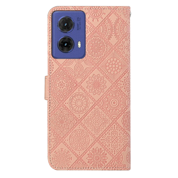 For Motorola Moto G85 Ethnic Style Embossed Pattern Leather Phone Case