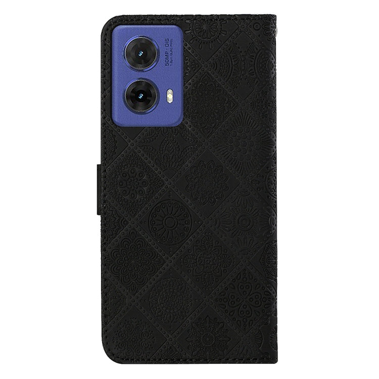 For Motorola Moto G85 Ethnic Style Embossed Pattern Leather Phone Case