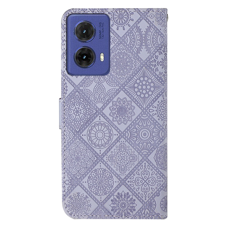 For Motorola Moto G85 Ethnic Style Embossed Pattern Leather Phone Case