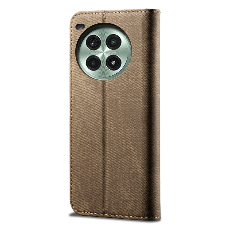 For OnePlus Ace 3 Pro Denim Texture Casual Style Horizontal Flip Leather Case