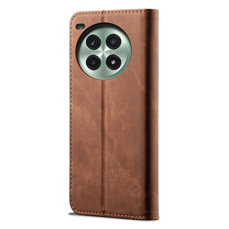 For OnePlus Ace 3 Pro Denim Texture Casual Style Horizontal Flip Leather Case