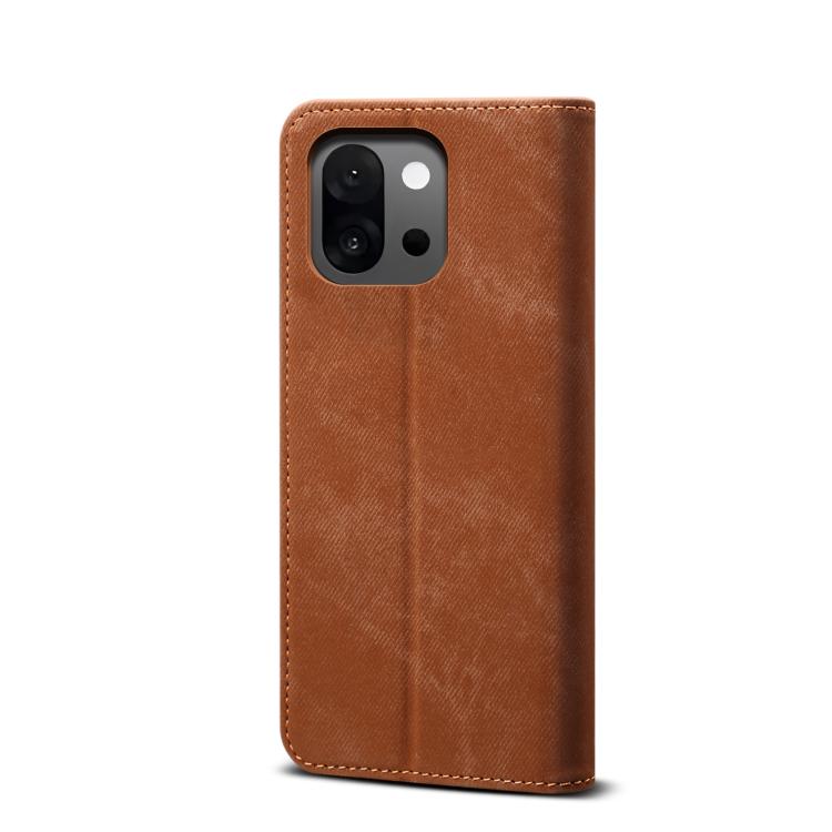 For OnePlus 13T Denim Texture Casual Style Horizontal Flip Leather Case