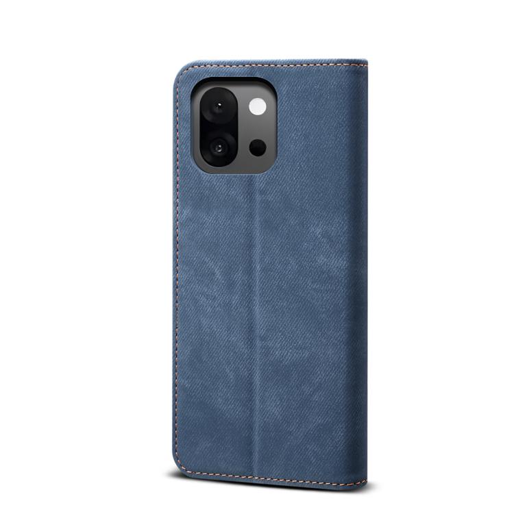 For OnePlus 13T Denim Texture Casual Style Horizontal Flip Leather Case