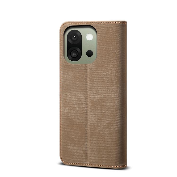 For OnePlus 13s 5G Denim Texture Casual Style Horizontal Flip Leather Case