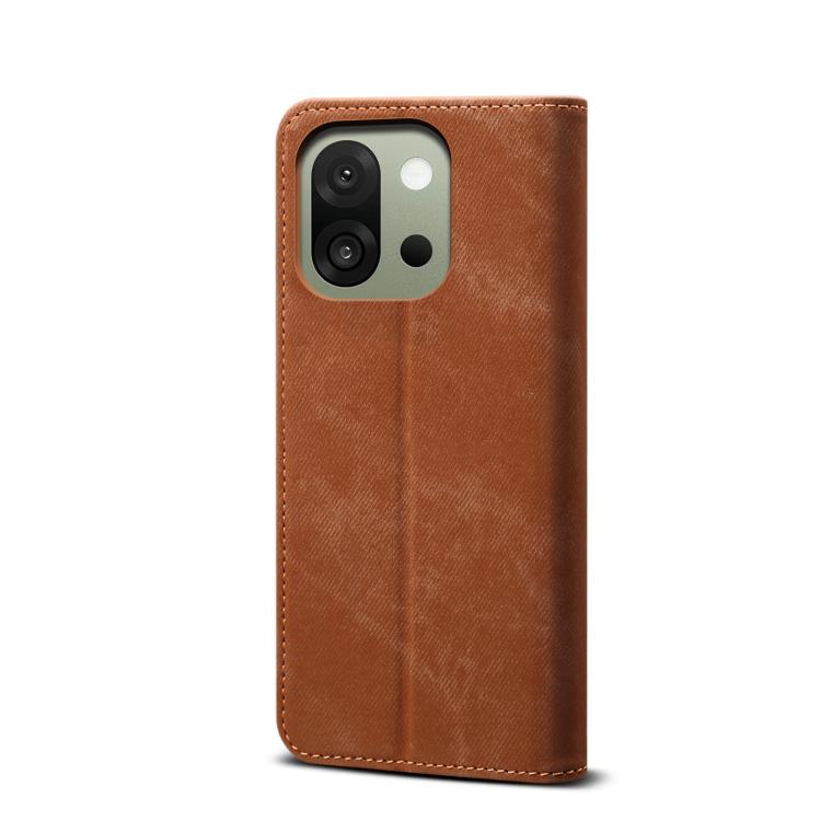 For OnePlus 13s 5G Denim Texture Casual Style Horizontal Flip Leather Case