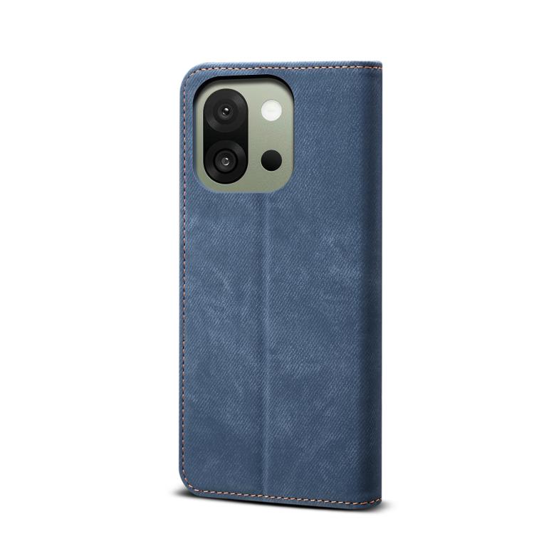 For OnePlus 13s 5G Denim Texture Casual Style Horizontal Flip Leather Case
