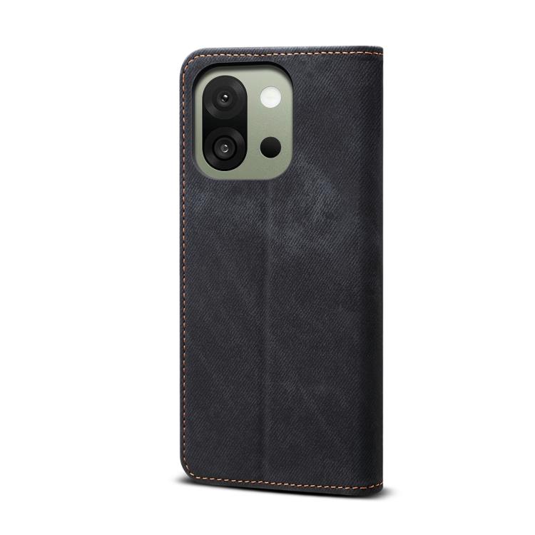 For OnePlus 13s 5G Denim Texture Casual Style Horizontal Flip Leather Case
