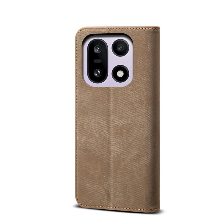 For OnePlus 15 Denim Texture Casual Style Horizontal Flip Leather Case