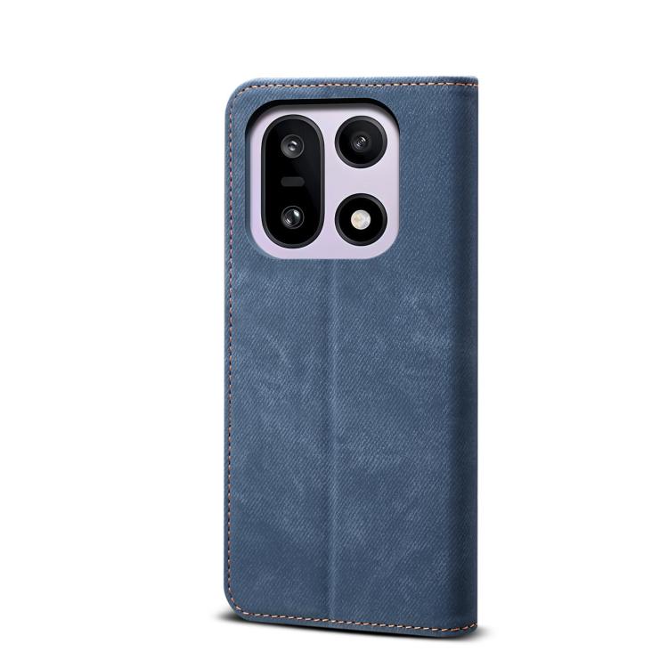 For OnePlus 15 Denim Texture Casual Style Horizontal Flip Leather Case