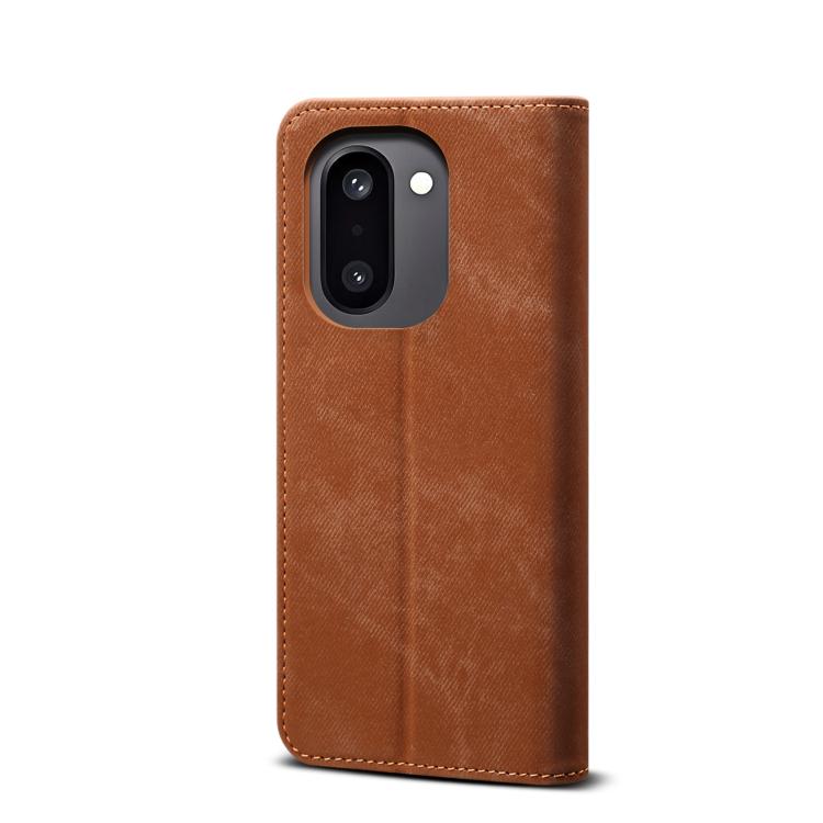 For OnePlus 15R Denim Texture Casual Style Horizontal Flip Leather Case