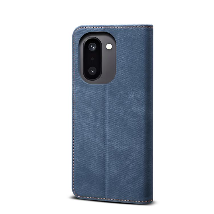 For OnePlus 15R Denim Texture Casual Style Horizontal Flip Leather Case