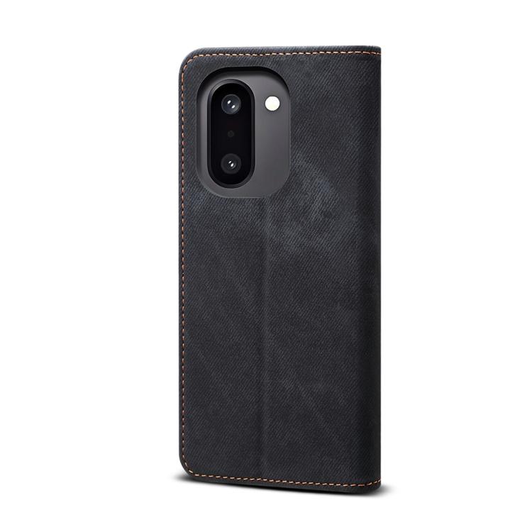 For OnePlus 15R Denim Texture Casual Style Horizontal Flip Leather Case