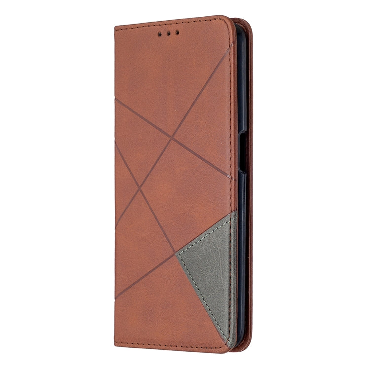 For Oppo A72 / A52 / A92 Rhombus Texture Horizontal Flip Magnetic Leather Case with Holder & Card Slots