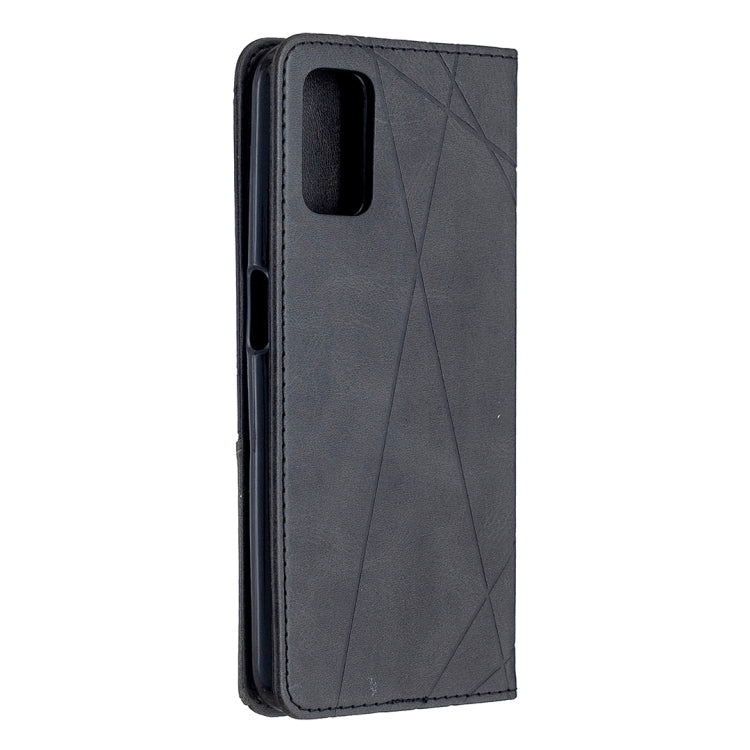 For Oppo A72 / A52 / A92 Rhombus Texture Horizontal Flip Magnetic Leather Case with Holder & Card Slots