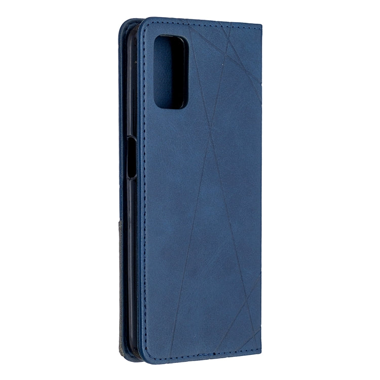 For Oppo A72 / A52 / A92 Rhombus Texture Horizontal Flip Magnetic Leather Case with Holder & Card Slots