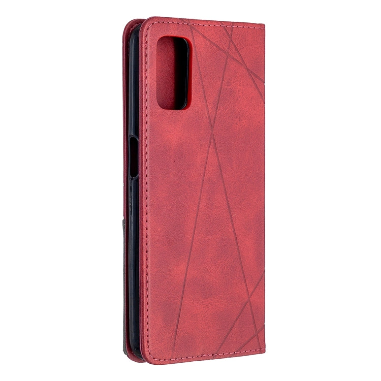 For Oppo A72 / A52 / A92 Rhombus Texture Horizontal Flip Magnetic Leather Case with Holder & Card Slots