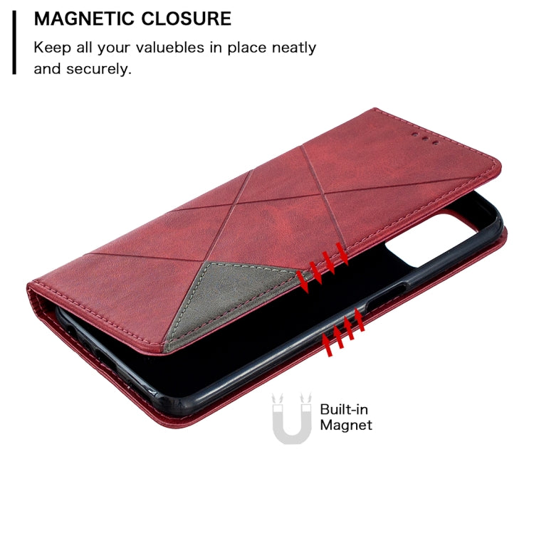 For Oppo A72 / A52 / A92 Rhombus Texture Horizontal Flip Magnetic Leather Case with Holder & Card Slots