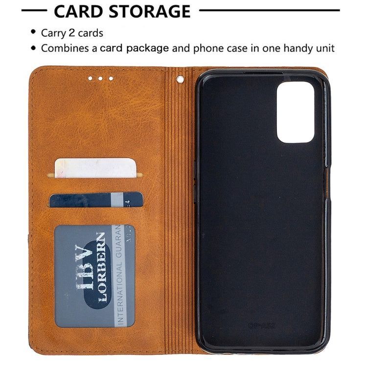 For Oppo A72 / A52 / A92 Rhombus Texture Horizontal Flip Magnetic Leather Case with Holder & Card Slots