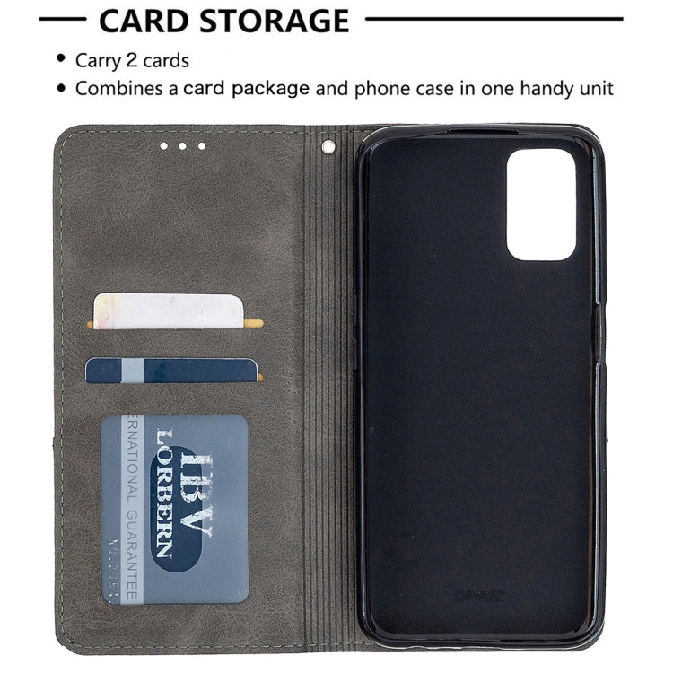 For Oppo A72 / A52 / A92 Rhombus Texture Horizontal Flip Magnetic Leather Case with Holder & Card Slots