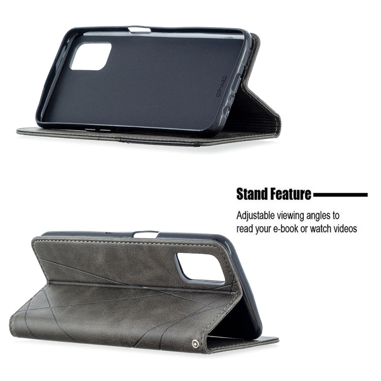 For Oppo A72 / A52 / A92 Rhombus Texture Horizontal Flip Magnetic Leather Case with Holder & Card Slots