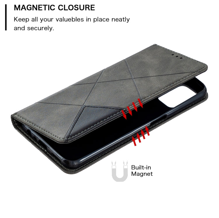 For Oppo A72 / A52 / A92 Rhombus Texture Horizontal Flip Magnetic Leather Case with Holder & Card Slots