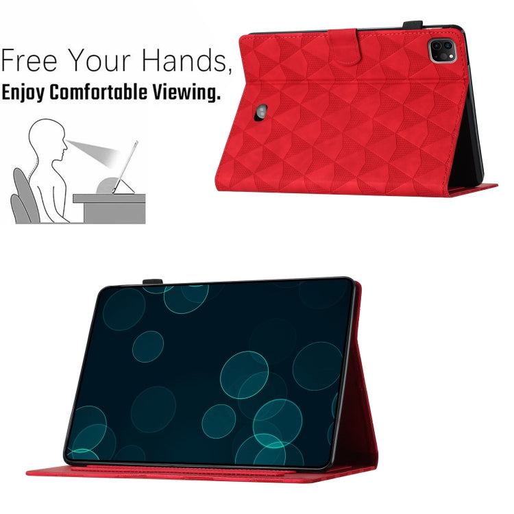 For iPad Pro 11 2025 / 2024 Diamond Texture Embossed Leather Smart Tablet Case