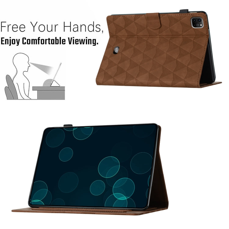 For iPad Pro 11 2025 / 2024 Diamond Texture Embossed Leather Smart Tablet Case
