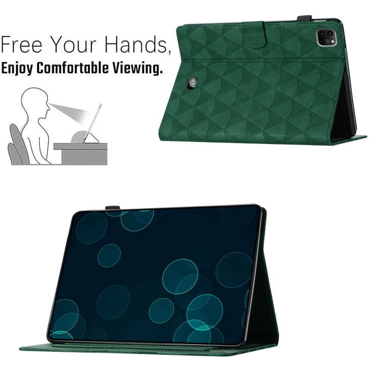 For iPad Pro 11 2025 / 2024 Diamond Texture Embossed Leather Smart Tablet Case