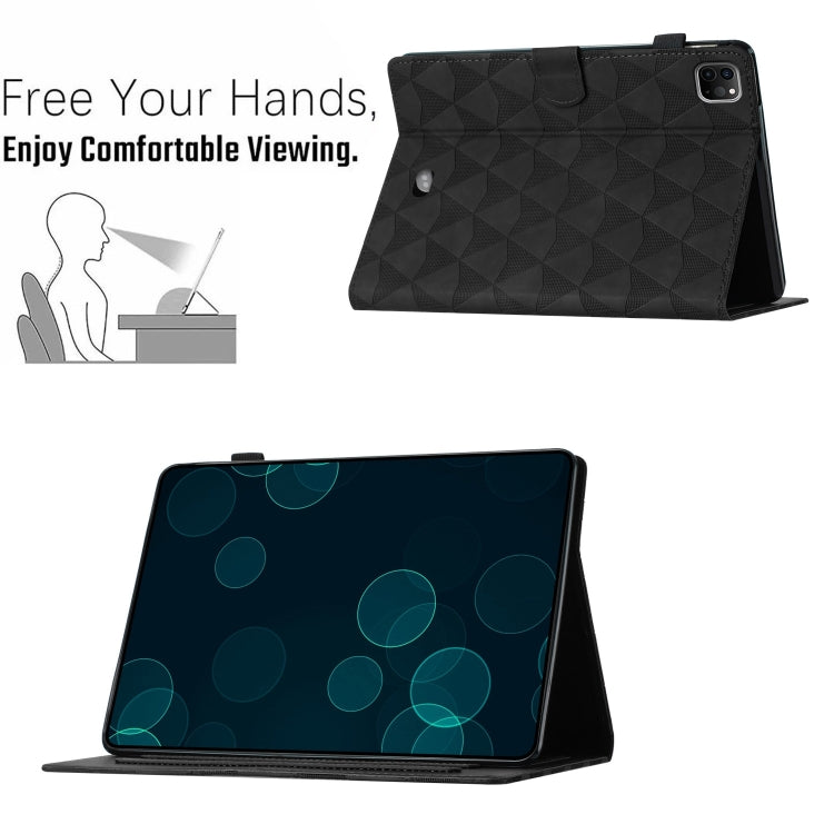 For iPad Pro 11 2025 / 2024 Diamond Texture Embossed Leather Smart Tablet Case