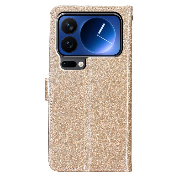 For Xiaomi 17 Pro Max Glitter Powder Flip Leather Phone Case