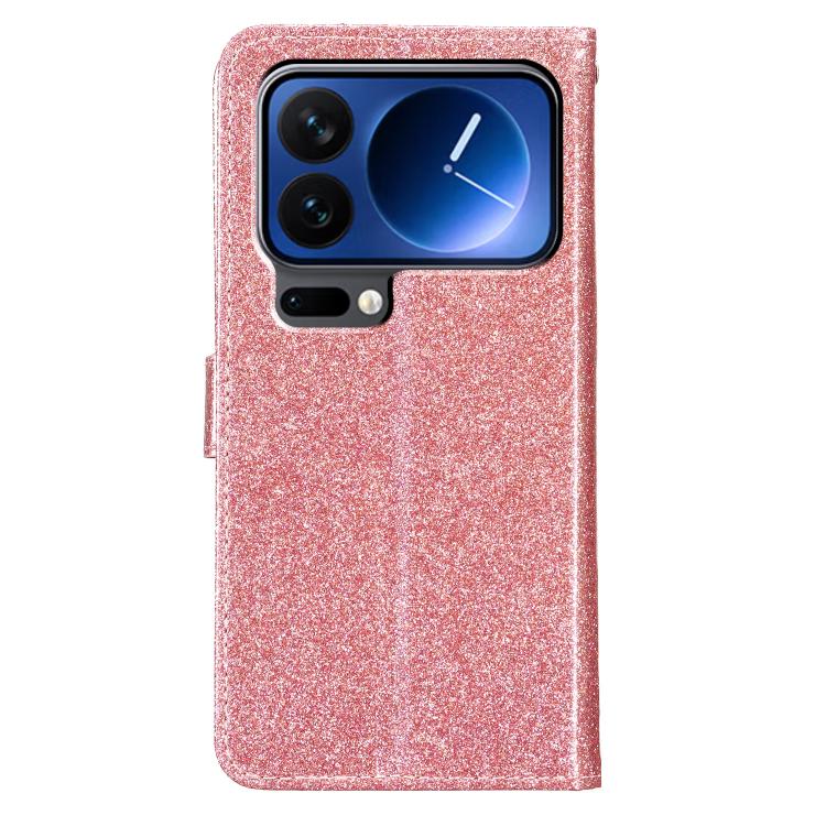 For Xiaomi 17 Pro Max Glitter Powder Flip Leather Phone Case