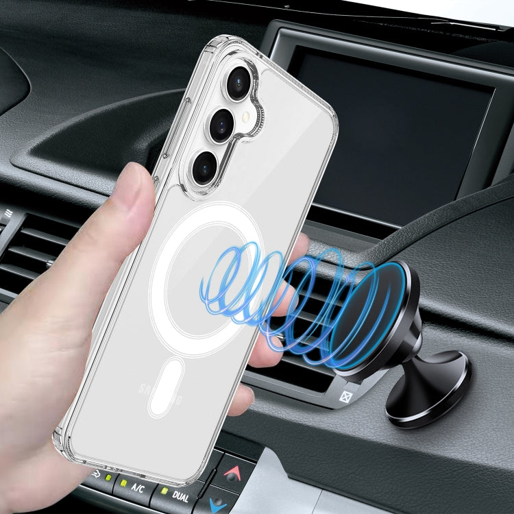 For Samsung Galaxy S24 FE 5G MagSafe Magnetic Acrylic TPU Phone Case - Transparent