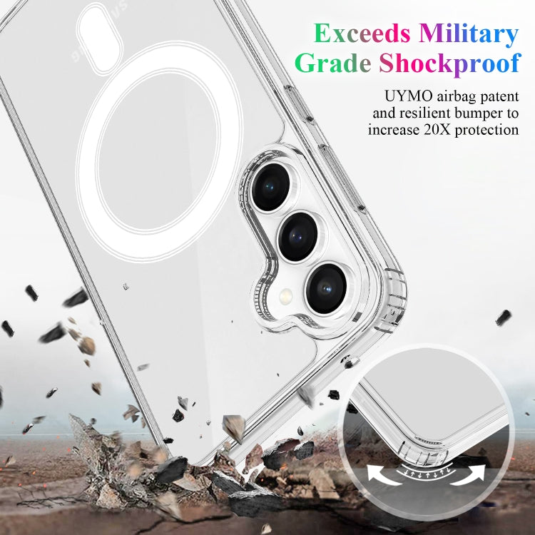 For Samsung Galaxy S24 FE 5G MagSafe Magnetic Acrylic TPU Phone Case - Transparent