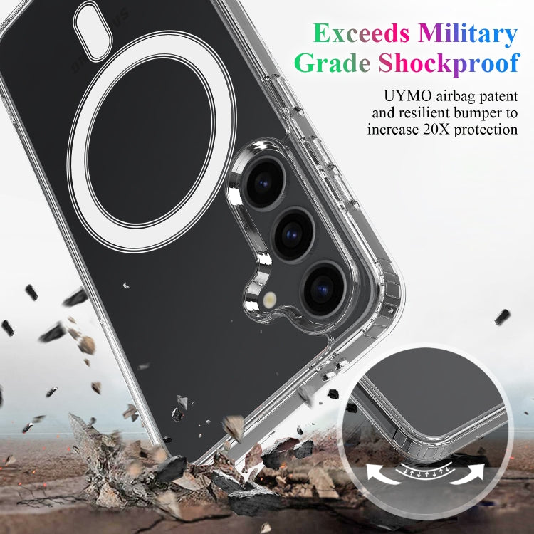 For Samsung Galaxy S25+ 5G MagSafe Magnetic Acrylic TPU Phone Case - Transparent