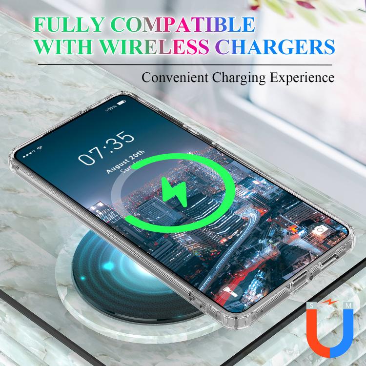 For Samsung Galaxy S25 Edge 5G MagSafe Magnetic Acrylic TPU Phone Case - Transparent