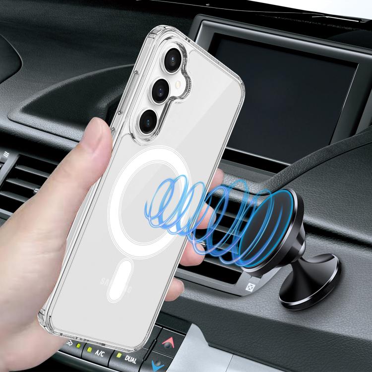 For Samsung Galaxy S25 FE 5G MagSafe Magnetic Acrylic TPU Phone Case - Transparent