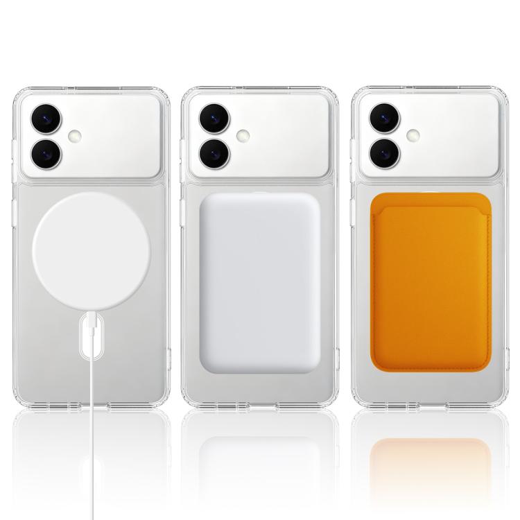 For Samsung Galaxy S26 Edge 5G MagSafe Magnetic Acrylic TPU Phone Case - Transparent