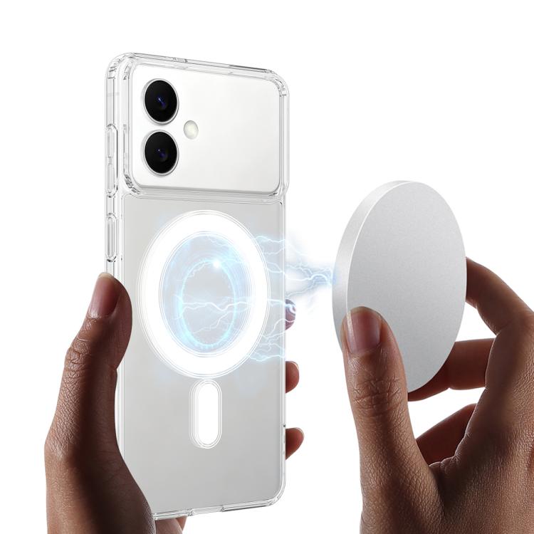 For Samsung Galaxy S26 Edge 5G MagSafe Magnetic Acrylic TPU Phone Case - Transparent