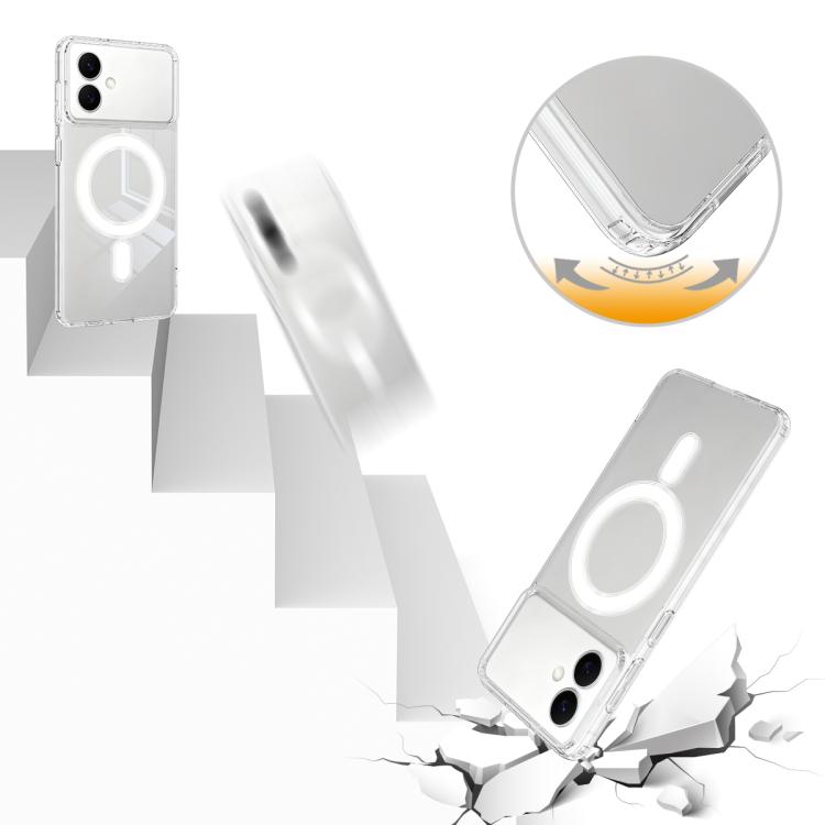 For Samsung Galaxy S26 Edge 5G MagSafe Magnetic Acrylic TPU Phone Case - Transparent