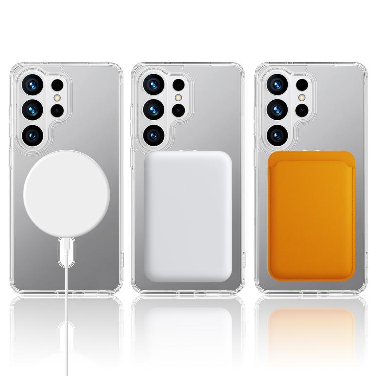 For Samsung Galaxy S26 Ultra 5G MagSafe Magnetic Acrylic TPU Phone Case - Transparent