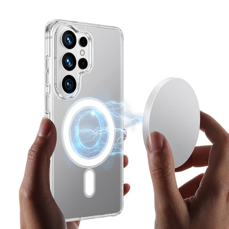 For Samsung Galaxy S26 Ultra 5G MagSafe Magnetic Acrylic TPU Phone Case - Transparent