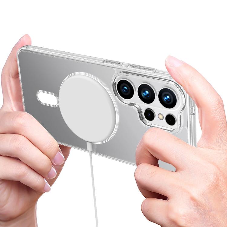 For Samsung Galaxy S26 Ultra 5G MagSafe Magnetic Acrylic TPU Phone Case - Transparent